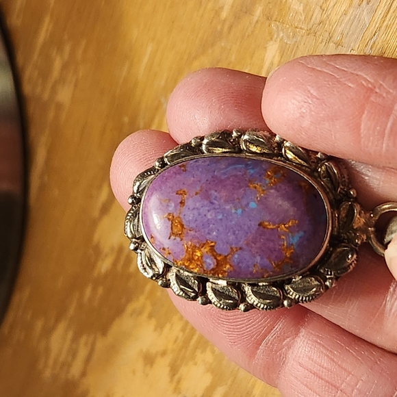 925 Purple Turqoise Pendant - Picture 3 of 7